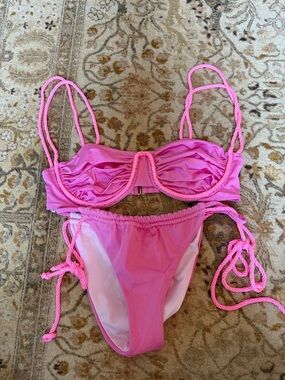 Baobab Collection Pink Rope-Trim Bikini Set